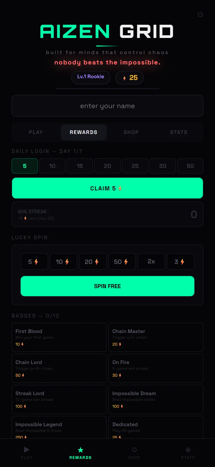 Aizen Grid screenshot